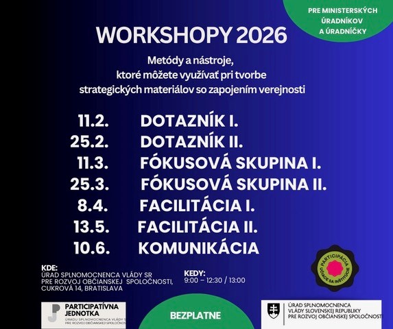 Workshop o participácii pre úradníkov a úradníčky